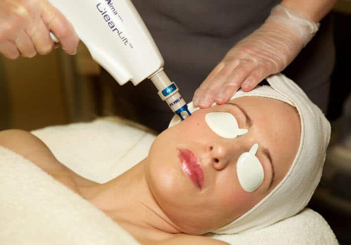 A Woman Getting ClearLift Laser Facelift Treatment | AgeLess Medical Aesthetics in Cheyenne WY